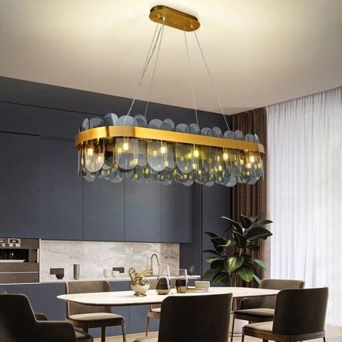 Modern lamp luxury crystal chandelier Nordic LED ceiling light living room bedroom lamp hotel lobby lamp restaurant chandelier