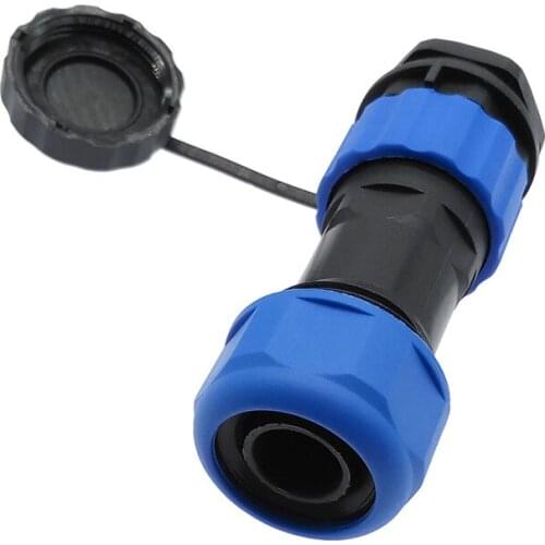 SP20 corrugated pipe IP68 waterproof connector 1/2/3/4/5/6/7/9/10/12/14Pin plug power cable connector