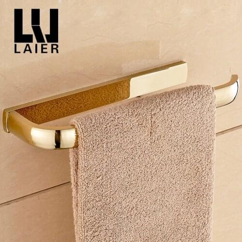 Vidric Copper towel ring Bathroom towel holder hanging bath Hardware set brass simple Half arc shape