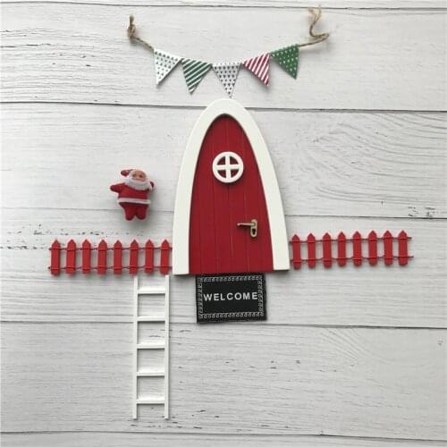 Hand Made Fairy door great gift for Kid miniature Magic tooth fairy door Flag Succulent Accessory pennant burgee triangular