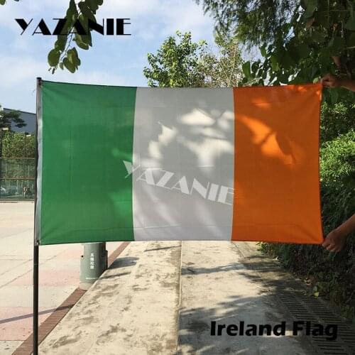 YAZANIE 90x150cm New 3x5Ft Ireland Flag Banner Ireland National Country Flag Banner Used For Festival Wholesale Free Shipping