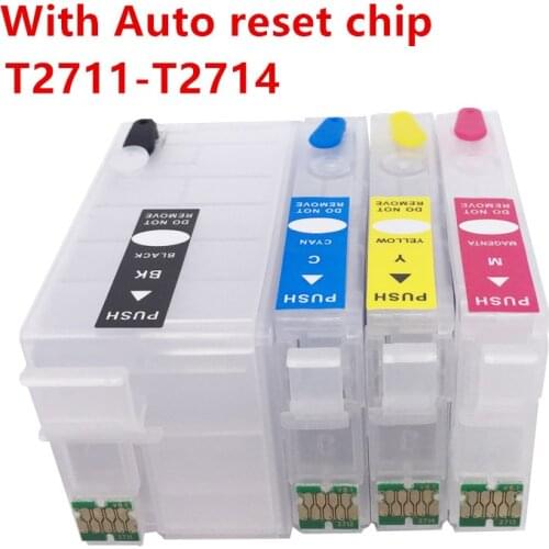 Empty refill 2711 T2711 27XL refillable ink cartridge for Epson WorkForce WF-3620DWF 3640DTWF 7110DTW 7610DWF 7620 wf7710 7720