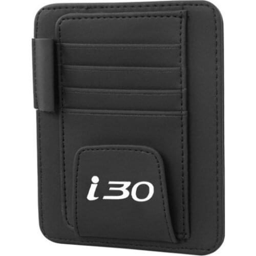 Pu Leather Visor Card Storage Sun Visor Organizer Tool Pouch Bag Card Storage Pen Storage Glasses Holder For Hyundai I30