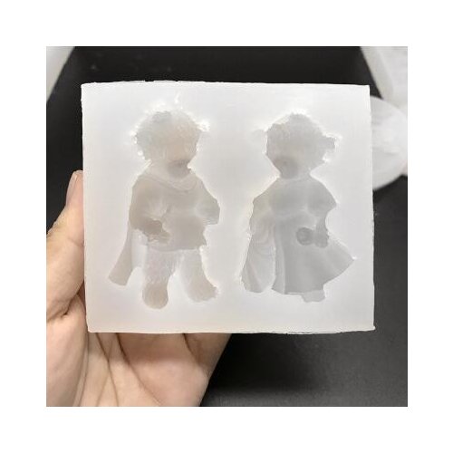 1 pcs Little prince and princess bear Liquid silicone mold DIY resin jewelry Matte surface mold resin molds for jewelry