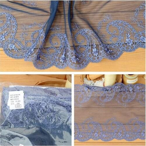 10meters Mesh Lace Fabric Embroidered Ribbon Trim Ribbon Lingerie Bra Handmade Dress 21cm Width Accessories