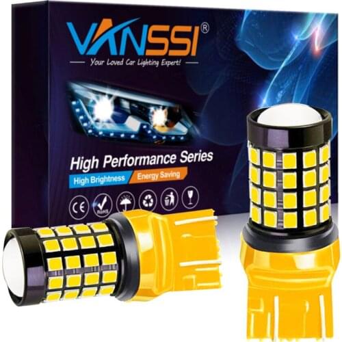 2x Super Bright 1600lm T20 7441 7443 7444 W21/5W LED Bulbs for Turn Signal Backup Reverse Tail Light Bulb White Amber 12-24v