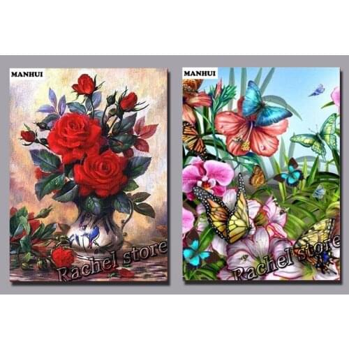 Diamond Embroidery Diy Diamond Painting Cross Stitch Kits Diamond Mosaic Flowers Full Square Diamond Embroidery FB056