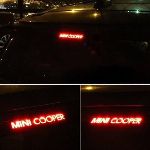 MINI F55 R56 F56 R60 Car Carbon Fiber Vinyl Brake Lights Decorative Cover High Mount Stop Lamp Stickers MINI COOPER S COUNTRYMAN