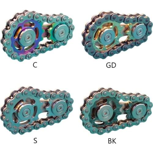 Chain Teeth Flywheel Fingertip Gyro Sprockets Chains EDC Metal Toy Gear Chain Gyro, Childrens Gift Road Bike Spinner