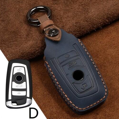 Genuine Leather Handmade Car Key Cover key Case For BMW 1 2 3 4 5 6 7 Series X1 X3 X4 X5 X6 F30 F34 F10 F07 F20 G30 F15 F16