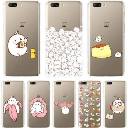 Phone Case For One Plus 3 3T 5 5T 6 6T Funny Kawaii Cute Rabbit Animal Silicone Soft Back Cover For OnePlus 6 6T 5 5T 3 3T Case