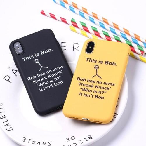 Dino T-Rex Cases for Apple iPhone 11 Pro Max X SE2020 7 8 Plus 6S Plus Xs Max XR Phone Case Funny Quotes Matchstick Men Bob Case