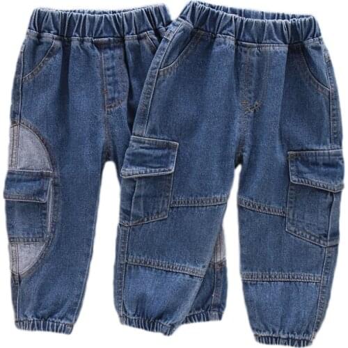 2020 New Jeans For Boys Patchwork Boy Jeans Kids Three-Dimensional Pocket Kids Jeans Spring Autumn Jeans Pants For Boys 2-7Year