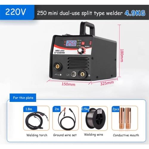 NBC-200 Carbon Dioxide Gas Shielded Welding Machine Household Gasless Welder Gas Free Welding Machine 220V 20-200A 3200W 0.5-8mm