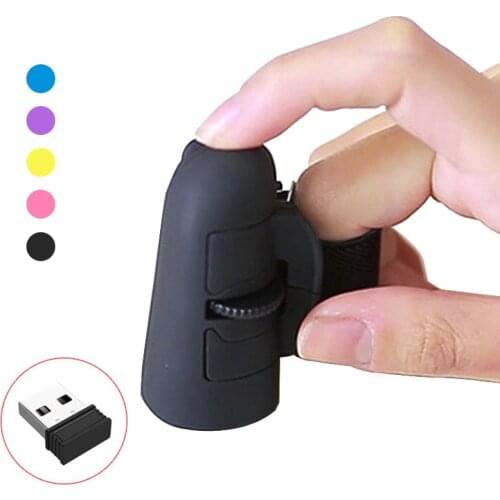 GM306 Mini Wireless Finger Ring Mouse Rechargeable USB Flexible Laser Mice 2.4Ghz Optical Pocket Mouse For PC Laptop Computer
