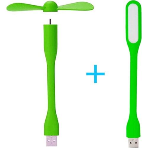 Creative Usb Fan Flexible Portable Mini Fan And Usb Led Light Lamp For Power Bank & Notebook & Computer Summer Gadget#P4