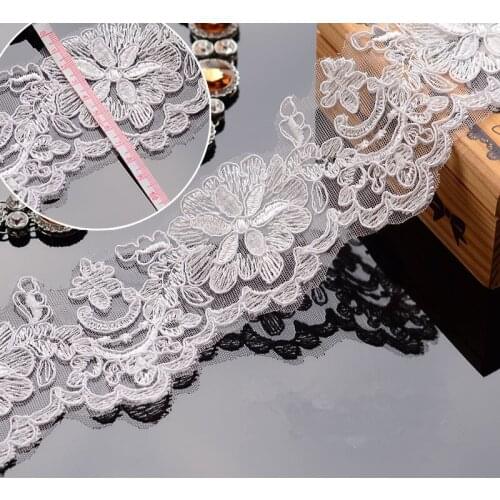 2Meter Laciness Embroidery Trim Wedding Dress Ribbon Trim DIY Sewing Lace Edge