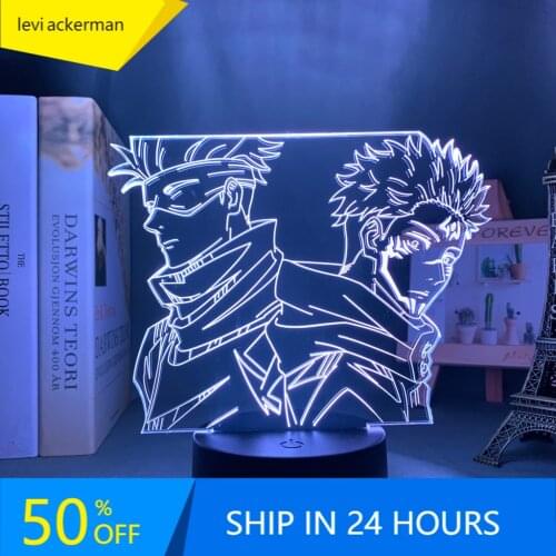 Anime Lamp Satoru Gojo Jujutsu Kaisen Led Night Light Yuji Itadori for Room Deco Birthday Gift Jujutsu Kaisen Lamp Yuji Itadori