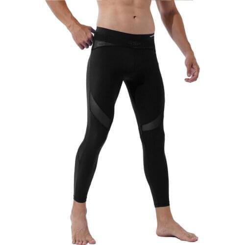 Men Yoga Pants Sheer Mesh Patchwork Workout Sports Trousers Fashion Casual Breathable Mid Waist Leggings Fitness Skinny Pants