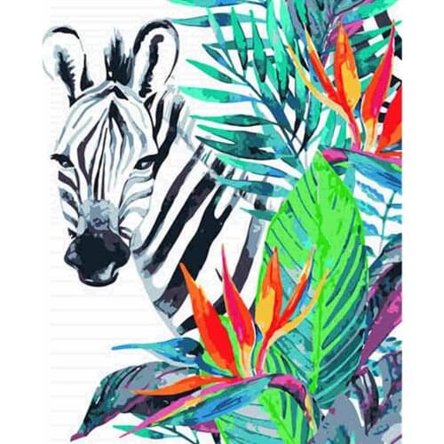 Diy Oliever Boom Kits Canvas WoondecoratieDiy Frame Paint ByNumber Vos Gift Home Decor Handgeschilderd Wall Art 40X50cm Animal