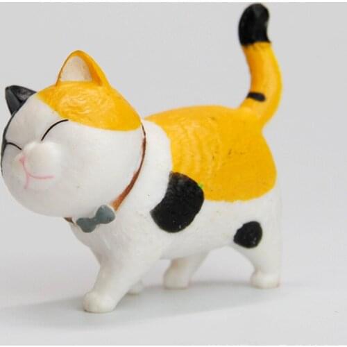 Set of 9 Funny PVC Cats Figurines Kitten Dolls Ornaments for Dollhouse Decor