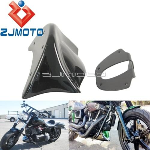 Front Chin Spoiler For Harley Dyna 2006-2017 Low Rider Street Bob Fat Bob FXD Motorcycle Chin Air Dam Fairing Bottom Mudguard