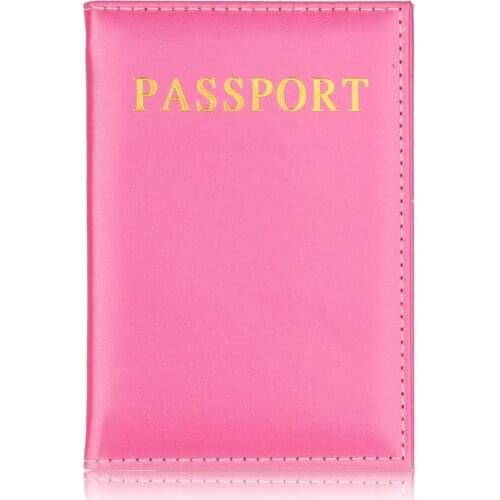 TRASSORY General Cheap Leather Covers Lightweight Business Travel Luggage Cover Passport Gold Case Holder