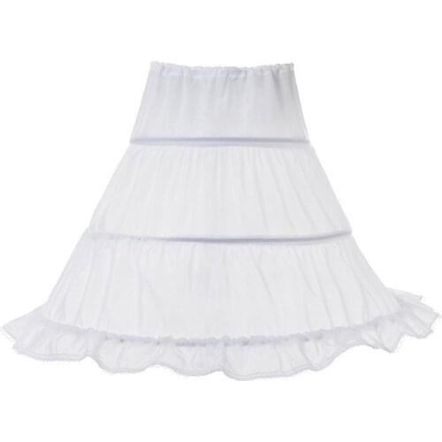 VOGUEON Girls Petticoat Kids 2-3 hoops Accessory Girl Crinoline Underskirt for Evening Wedding Dress Half Slip Princess Costume