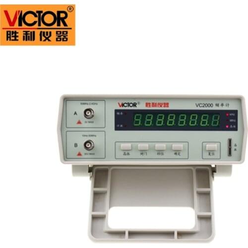 VICTOR VC2000 10Hz-2.4GHz Precision digital Frequency Meter tester Frequency Counter 8 digit led display