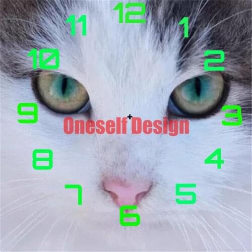 Greatful 5d diamond painting clock cat diamond embroidery clock rhinestone pictures decoration home diamond art kit diy frame