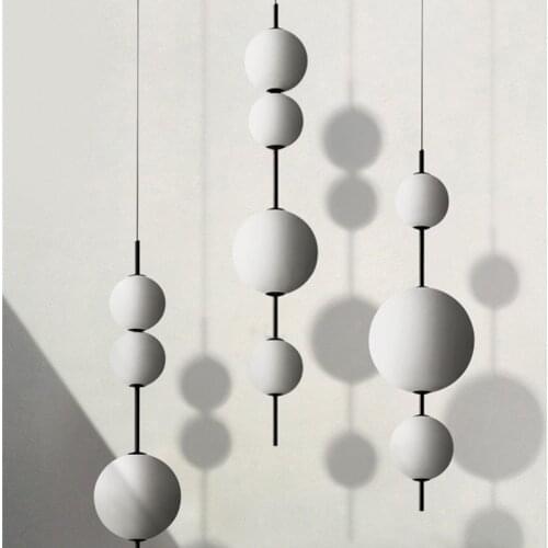 Modern Minimalism LED Pendant Lamps For Lving Room Cafe Bar Bedroom Dining Room Glass Ball Nordic Decorate Home Pendant Lights