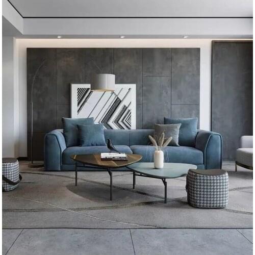 Modern minimalist fabric sofa minimalist style Nordic ins net red four-person latex living room sofa customization