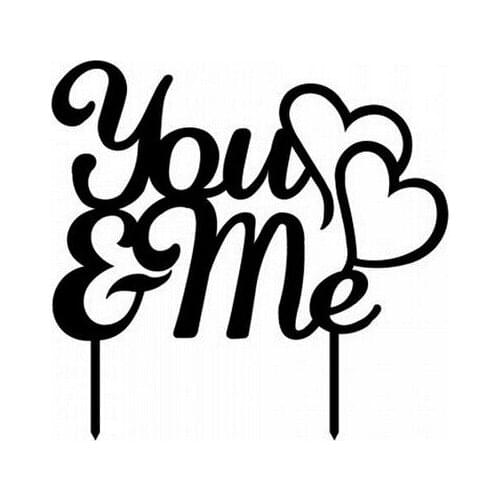 Wedding Decorations Acrylic You &me Cake Topper