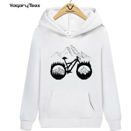 Bike In The Wild painting Forest Ride Enduro Mountains Bicycle Design bicycle cyclist gift Hoodies Sweatshirts Unisex Streetwear
