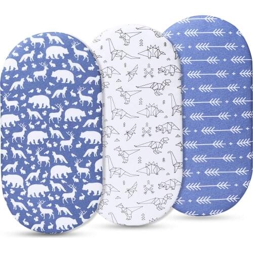 Universal Bassinet Sheets for Boys & Girls 100% Organic Cotton Crib Fitted Sheet Newborn Changing Pad Covers Baby Bed Sheet