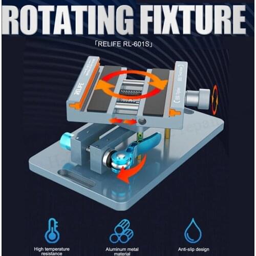 High Temperature Resistance RELIFE RL-601S 360° Rotating Universal Fixture For Efficiently Remove The Back Cover Glass