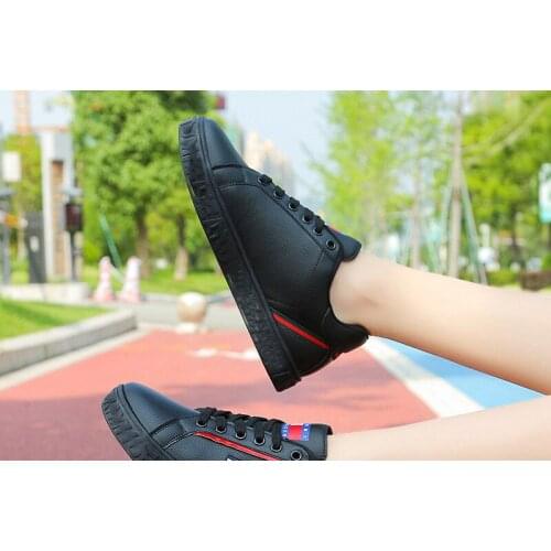 Women Sneakers Leather Shoes Spring Trend Casual Flats Sneakers Female New Fashion Comfort White Vulcanized Platfo Женская обувь