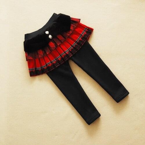 Winter thick warm pants childrens leggings kids fleece leggings for girls skirts cotton cake culottes kids/baby trousers
