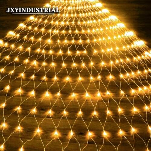 1.5*1.5M 100 LED Party Garden Wedding New Year Net Mesh Garland LED Christmas Decoration Cord Outdoor String Fairy Curtain Light