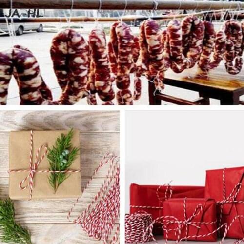 1Roll 75m Butchers Cotton Twine Meat Prep zongzi DIY Trussing Turkey Barbecue Strings Meat Sausage Tie Rope Cord Cooking Tools