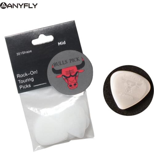 12Pcs Midium 0.73mm Thickness Bull Rock on Picks Sweeping Picks Top Quality Acoustic Electric Classic Guitar