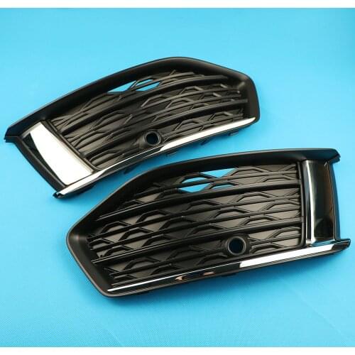 4KD807648 4KD807647 Pair Right&Left Front Bumper Fog Lamp Cover Trim Frame Foglight Grill For Audi A6 C8 2019 2020 2021