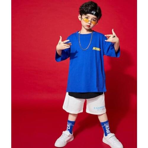 Kids Ballroom Hip Hop Street Clothing Tshirt Shorts Childrens Carnival Show Jazz Outfits For Girls Boys Dance Costume Clothes