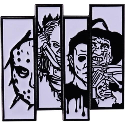 Halloween Horror Friends Enamel Pin