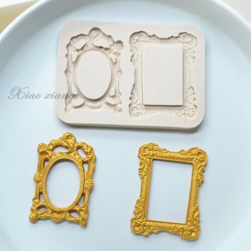Photo Frame Silicone Fondant Mold For Baking Cake Decorating Tools Frame Chocolate Soap Mold Cake Kitchen Accessories M2042