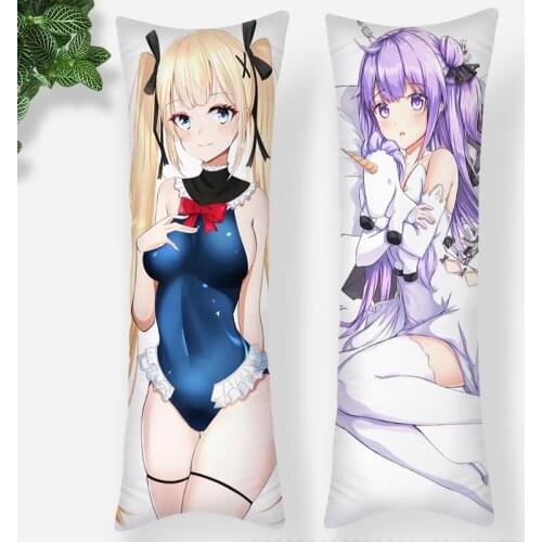 Custom Azur Lane Anime Pillowcase Printed Satin Fabric Pillow Cover Rectangular Zipper Kawaii Body Cover Dropshipping 0618