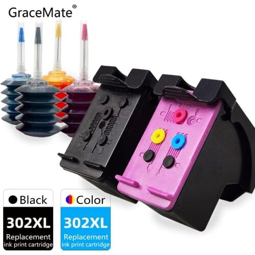 Larger Capacity Ink Cartridge Compatible for HP 302 XL Officejet 3830 3831 3832 3833 3834 4650 4652 4654 4655 4656 4657 Printer