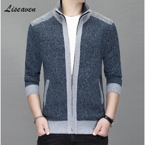 Мужские кардиганы на молнии Liseaven China At AliExpress