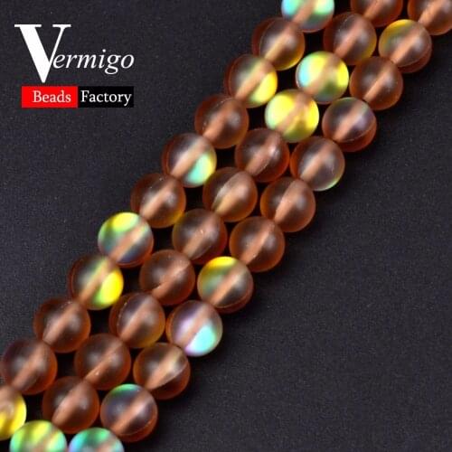 Frosted AB Coffee Austrian Crystal Matte Stone Beads For Beadwork Jewelry Making 6 8 10 12mm Dull Polished Beads Diy Bracelet