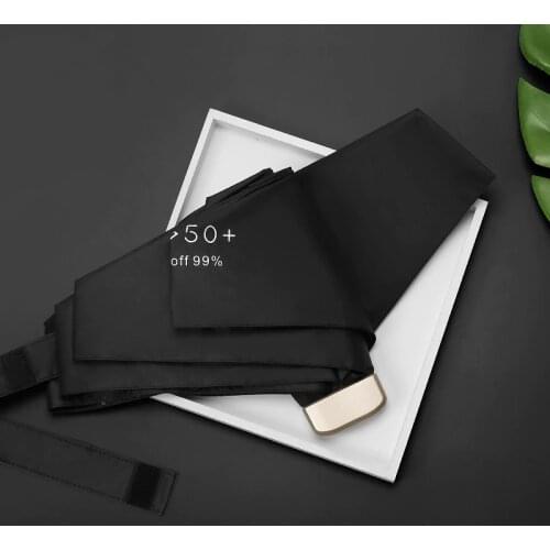 Mini Folding Umbrella Woman UV Protection Pocket Small Travel Cartoon Rain Windproof Light Umbrellas Portable